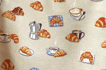Dekostoff Leinenoptik - Croissants 