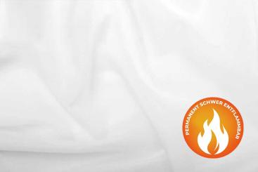 PFP - Voile - permanent schwer entflammbar - Weiß 