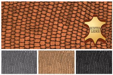Echtleder-Stück - Baby-Snake-Prägung - Croupon 