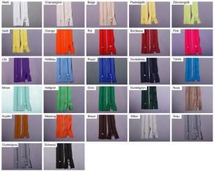 Kunststoff-Reißverschluss nicht teilbar - 18 cm 