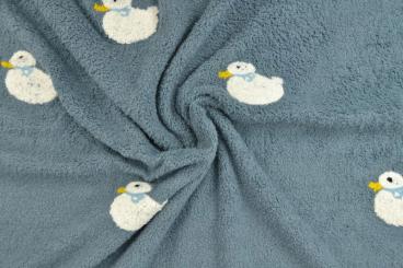 Flausch-Teddy bestickt - Enten 