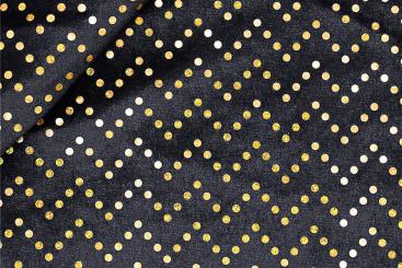 Goldpailletten Pannesamt - Schwarz 