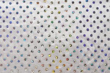 Silberpailletten Pannesamt - Weiß 