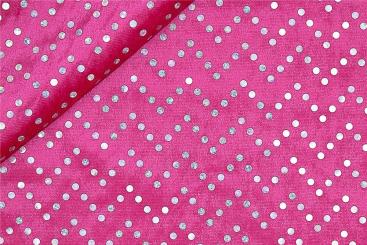 Silberpailletten Pannesamt - Pink 