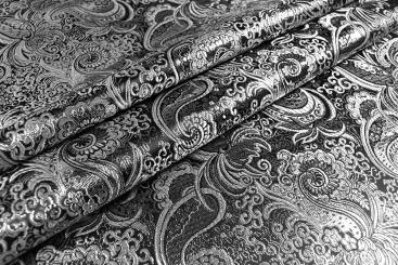 Brokat Maharadscha - Schwarz/Silber 