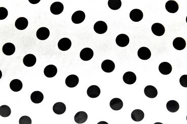 Satin Punkte - Weiß/Schwarz 