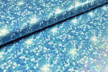 Tanzkleiderstoff Hologramm - Blue Confetti 