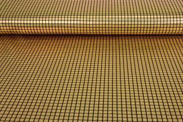 Tanzkleiderstoff Hologramm - Golden Squares 