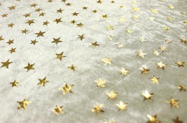 Pannesamt - Glänzende Goldsterne 
