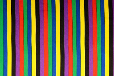 Satin - Streifen - Schwarz/Bunt 