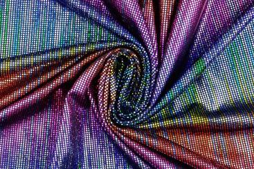 Tanzkleiderstoff Hologramm - Rainbow Matrix 