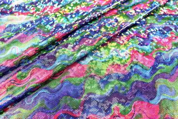 Tanzkleiderstoff Hologramm - Blue Trip 