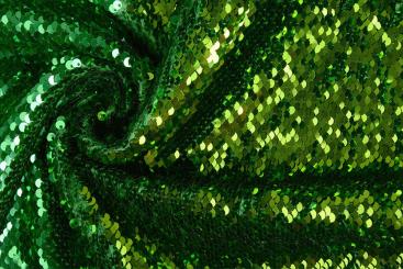 Wende-Pailletten-Stoff - Grün/Hellgrün 