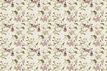 Blumenmuster pastellfarben Wollweiß