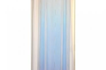 Voile Nordkap - Weiß transparent - 300 cm hoch - Bleiband 