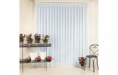 Fertig-Gardine Saar - Weiß 