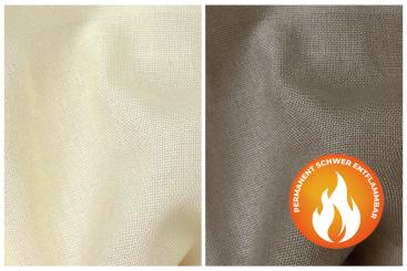 Gardinen-Leinen fein - permanent schwer entflammbar - 300 cm 