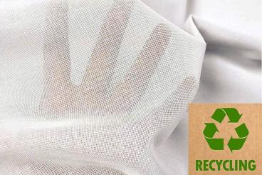 Recycling-Gardinenleinen - Creme - 300 cm 