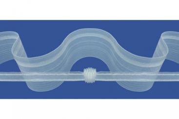 Wellenband mit Steg - 2-fache Stoffmenge - 5 cm breit 