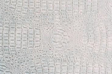Krokodilleder Imitat - Premium Weiß-Silber