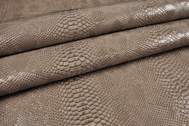 Schlangenleder-Imitat Beige