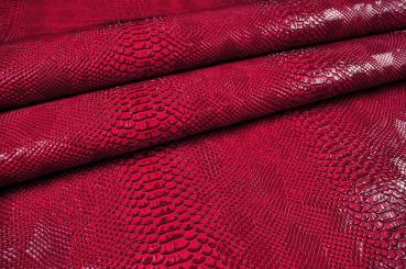 Schlangenleder-Imitat Rot