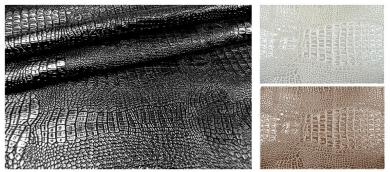 Krokodilleder-Imitat - Metallic 