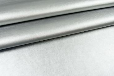 Lederimitat - Lamm-Nappa Soft - Metallic Silber