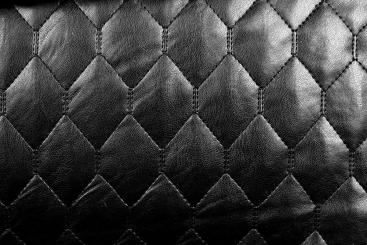 Kunstleder-Stepper wattiert - Schwarz 