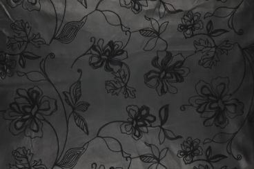 Kunstleder - Pfingstrosen-Stickerei 