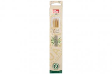 Strumpfstricknadeln Prym 20 cm - 3,5 mm Bambus 