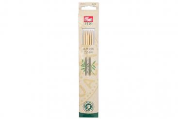 Strumpfstricknadeln Prym 20 cm - 4,0 mm Bambus 
