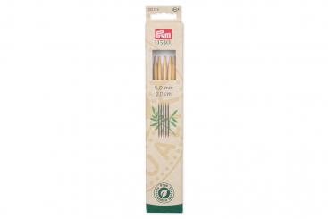Strumpfstricknadeln Prym 20 cm - 5,0 mm Bambus 