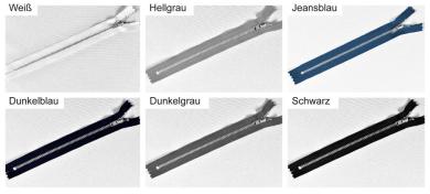 YKK-Metall-Reißverschluss silber - nicht teilbar - 20 cm 