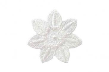 Applikation - Blume, weiß 