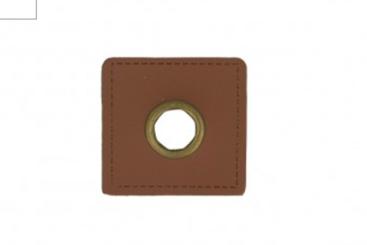 Ösen-Kunstlederpatch - 4er-Pack - Hellbraun 