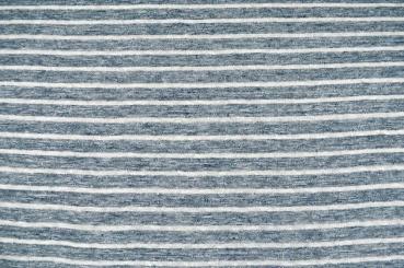 Leinenjersey - Ringel - Blau Melange - C-Ware - 2,0 Meter 