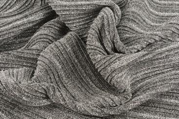 Lurex-Plissee - Glamour - Silber 