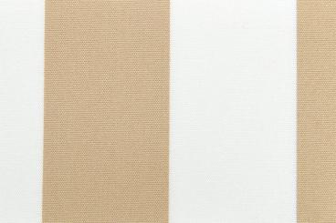 Markisenstoff 140 cm - Italy Sun - Blockstreifen Beige / Weiss