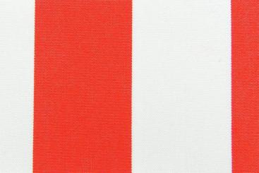 Markisenstoff 140 cm - Italy Sun - Blockstreifen Rot / Weiss