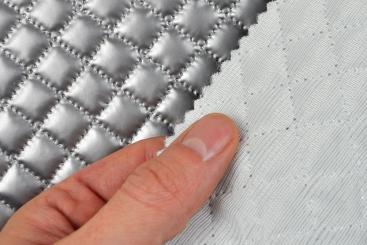 Steppstoff Metallic - Silber 