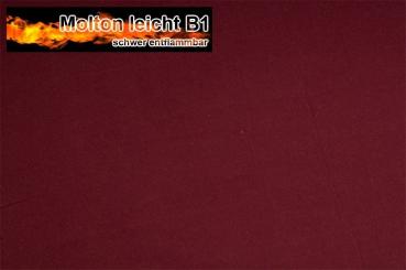 Molton leicht 130 cm B1 Bordeaux