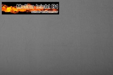 Molton leicht 130 cm B1 Grau