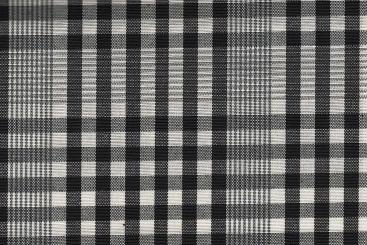 Outdoor-Stoff - Teflon - Glencheck Schwarz/Weiß