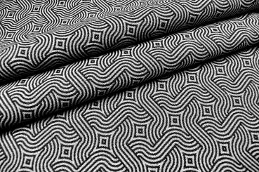 Outdoor-Stoff Gobelin - Monterrey - Schwarz 