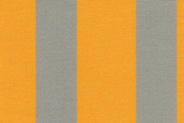 Liegestuhl-Stoff gesäumt - Streifen - 60 cm breit - Gelb/Hellgrau - 4,0 Meter 