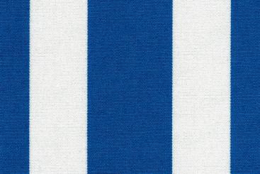 Liegestuhl-Stoff gesäumt - Streifen - 60 cm breit Blau/Weiß