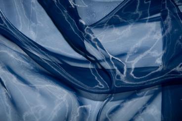 Organza Stoff Nachtblau