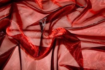 Organza Two Tone Weihnachten Rot/Schwarz