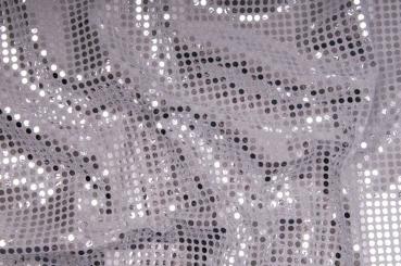 Pailletten Stoff - Silber - 2,0 Meter 